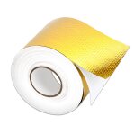 Ruban adhésif en aluminium avec filet de renfort, ruban ignifuge en fibre de verre de rechange pour motos, ... Ruban adhésif en aluminium avec filet de renfort, ruban ignifuge en fibre de verre de rechange pour motos, ...