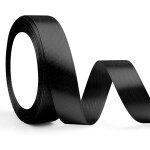 Rubans d'artisanat - 20 mm x 23 m - ruban noir satin et multicolore pour emballage cadeau et dcoration ...