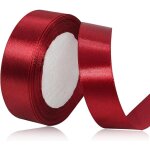 Ruban bordeaux 25 mm x 23 m - pour dcoration de cadeau, robe de mariage, baptme et anniversaire, travaux ...