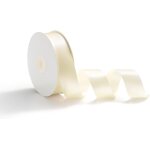 Ruban cadeau 25 mm x 23 m, rubans satin décoratif, ruban tissu pour mariage, emballage cadeau, crème Ruban cadeau 25 mm x 23 m, rubans satin décoratif, ruban tissu pour mariage, emballage cadeau, crème