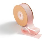 Ruban cadeau rose large 2, 5 cm x 23 m ruban d�coratif pour mariage en tissu