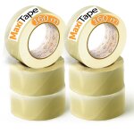 Ruban d'emballage transparent pour emballer des botes en carton pour l'expdition et le dmnagement. ...