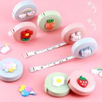 Ruban de mesure corporel, petite r�gle souple ronde, bouton r�tractable, echelle double