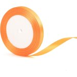 Ruban orange de 10 mm pour emballage cadeau d'halloween - tissu fin en satin pour emballage cadeau, g�teau, ...