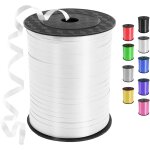 Ruban paquet cadeau, 450m / 500 yards blanc ruban cadeau pour emballage, ruban de ballon pour accessoire ...