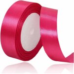 Ruban rose vif 25 mm x 23 m - pour dcoration de cadeau, robe de mariage, baptme et anniversaire, travaux ...