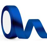 Ruban de satin bleu marine pour emballage cadeau - 20 mm x 23 m pour ballons, cadeaux, travaux manuels ...