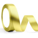 Rubans en satin dor pour travaux manuels - 20 mm x 23 m, idal pour emballage cadeau, ballons, fleurs, ...