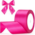 Ruban satin rose profond 50 mm x 22 m ruban cadeau emballage - pour emballage cadeau, a la main, d�coration ...