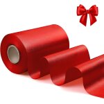 Ruban satin rouge 10cm x 20m - cadeau pour emballage, mariage, décoration de fête ruban tissu polyester ... Ruban satin rouge 10cm x 20m - cadeau pour emballage, mariage, décoration de fête ruban tissu polyester ...