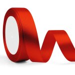 Rubans en satin rouge pour emballage cadeau et dcoration - 20 mm x 23 m, parfaits pour nol, mariages ...