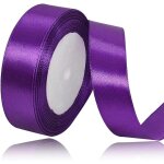 Ruban violet 25 mm x 23 m - pour dcoration de cadeau, robe de mariage, baptme et anniversaire, travaux ...