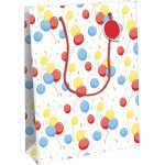 Un sac cadeau anniversaire - grand format 26, 5x14x33cm - ballons - qualit suprieure, rsistant :210g ...