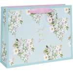 Sac cadeau de luxe paysage pastels et floraux, convient pour la f�te des m�res et un anniversaire de ...