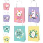 Sacs cadeaux de pques , lot de 12 sac chasse aux oeufs , sacs cadeaux de pques lapin petit , sac cadeaux ...