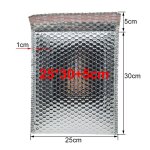 Sacs de courrier a bulles en aluminium argent, enveloppe rembourre a bulles mtalliques, sac d'expdition ...