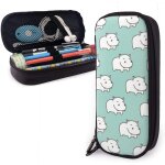 Sac  crayons blanc hippopotame vert menthe trousse  crayons grande capacit trousse en cuir pochette ...