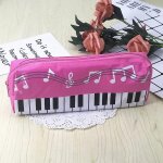 Sac a crayons classique sur le thme de la musique, motif de partition de piano, sac de papeterie pour ...