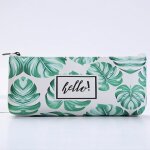 Sac a crayons en forme de feuille de tortue, 3 pi�ces, mignon dessin anim� kawaii, fournitures scolaires ...