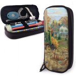 Sac �� crayons rustique ferme tracteurs ferme trousse �� crayons grande capacit�� organisateur sac de ...