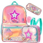 Sac a dos pour filles avec bote a lunch et etui a crayons, cartable 3 en 1 pour l'cole, elves du primaire ...
