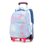 Sacs d'cole a roulettes avec poignes amovibles pour enfant fille, sacoche etanche, orth4wd - type blue ...