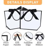 Sac emballage cadeau avec ruban, 4 pcs sacs cadeaux, 19 x 9 x 20 cm sachet cadeau pour femmes, filles ...