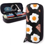 Sac de papeterie organisateur dr?le d'?uf frit et de bacon grand sac �� stylos ��tui �� crayons l��ger ...