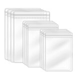 Sac a en plastique auto - scellant avec fermeture eclair, en pvc transparent, pour anneaux, boucles d'oreilles ...