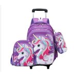 Sacs a roulettes sr pour enfants, ensembles de sacs a roulettes scolaires pour filles, sac a roulettes ...