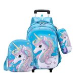 Sacs a roulettes sr pour enfants, ensembles de sacs a roulettes scolaires pour filles, sac a roulettes ...