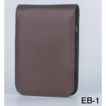 Sac a stylos a bille porte - crayon, sac en cuir v�ritable de qualit� lav�, bleu ciel / caf�, pochette ...