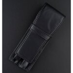 Sac a stylos en cuir de qualit�, porte - stylo a bille / stylo a bille, pochette a caf�