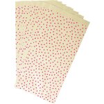 Un sachet de 50 pochettes kraft - 12x24 + 4, 5cm - motif: c?urs - idal pour: confiseries, bonbons, livre ...
