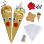 Sachet bonbon noël, sacs cellophane cône bonbon transparent plastique, sachets de cadeaux transparent ... Sachet bonbon noël, sacs cellophane cône bonbon transparent plastique, sachets de cadeaux transparent ...
