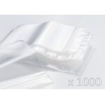 Sachets zip 100x100 mm transparent - lot de 1000 (10 x100 sachets) - epaisseur 50 microns - haute qualit�. ...