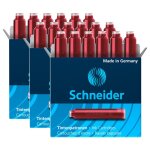 Schneider lot de 3 bo?tes 6 cartouches d'encre rouge Schneider lot de 3 bo?tes 6 cartouches d'encre rouge