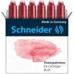 Schneider etui de 6 cartouches d'encre pour stylo plume pastel blush
