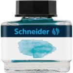 Schneider flacon en verre 15 ml encre liquide pour stylo plume pastel bleu des bermudes