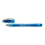 Schneider stylo bille a capuchon, pointe large, corps caoutchouc confort, encre bleue