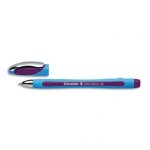 Schneider stylo bille a capuchon, pointe large, corps caoutchouc confort, encre violette