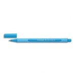 Schneider stylo bille a capuchon, pointe large, corps triangulaire caoutchouc, encre turquoise