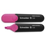 Schneider surligneur job 150 (rechargeable) pointe biseaut�e, encre rose