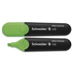 Schneider surligneur job 150 (rechargeable) pointe biseaute, encre verte