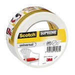 Scotch 19500185798 supr�me ruban toil� de r�paration ultra r�sistant 25 m x 48 mm 1 rouleau blanc