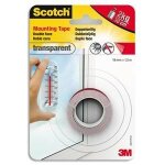 Scotch adh�sif double face extra fort transparent collage permanent, rouleau 19mmx1, 5m jusqu?a 2kg / ...