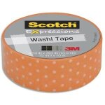 Scotch blister ruban expression (maskingtape) pois orange 15mmx10m Scotch blister ruban expression (maskingtape) pois orange 15mmx10m