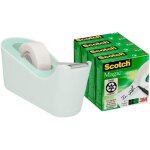Scotch d�vidoir c18m - 4 vert menthe + 4 rouleaux magic - 19 mm x 33 m