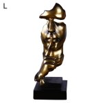 Sculpture abstraite en rsine, le silence est dor, statue, artisanat, dcoration de bureau, maison, ...