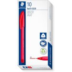 Sept - staedtler - ball 4320f - stylo - bille triangulaire pointe moyenne 1 mm rouge - 4320 m - 2